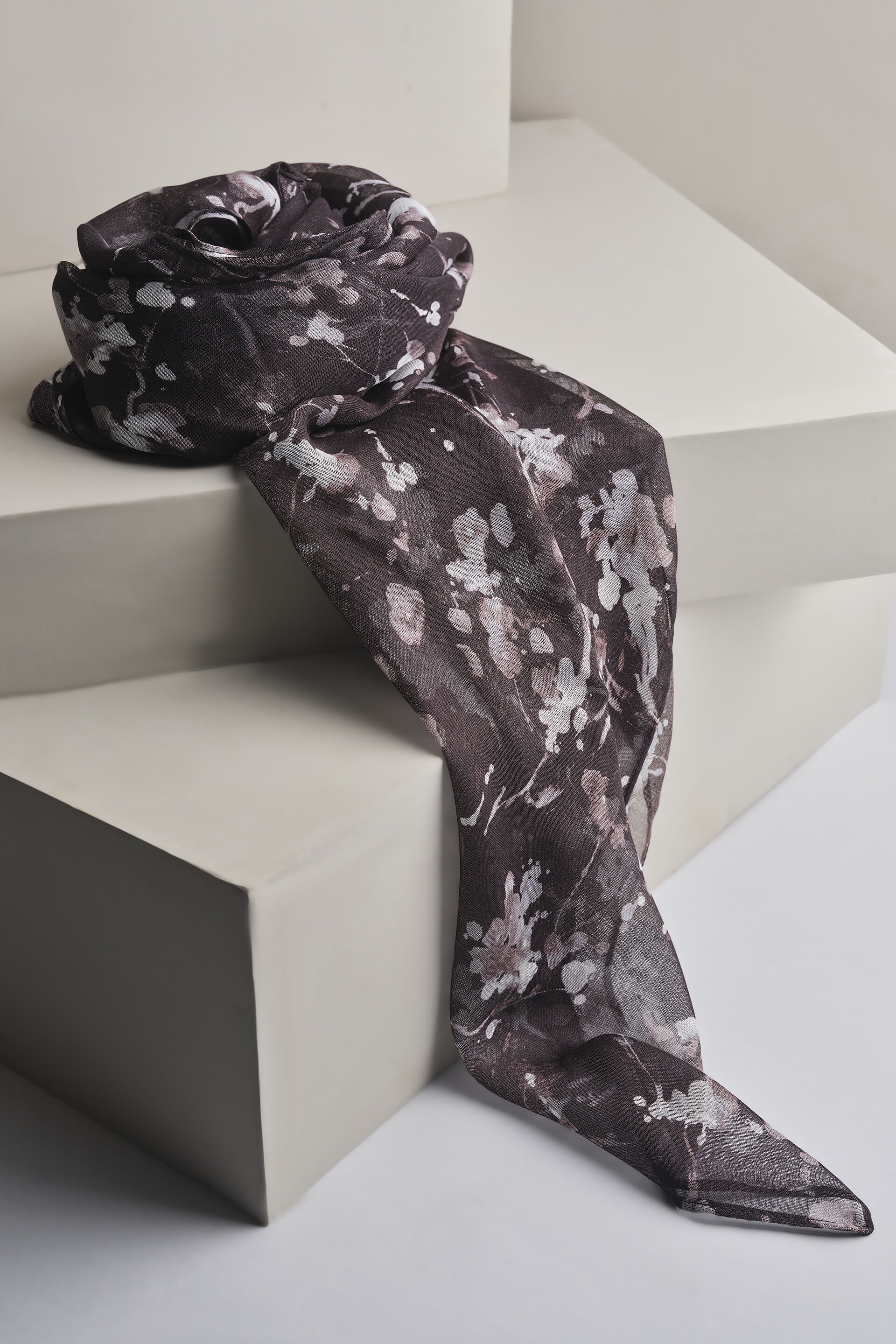 Floral Print Scarf, , image 1